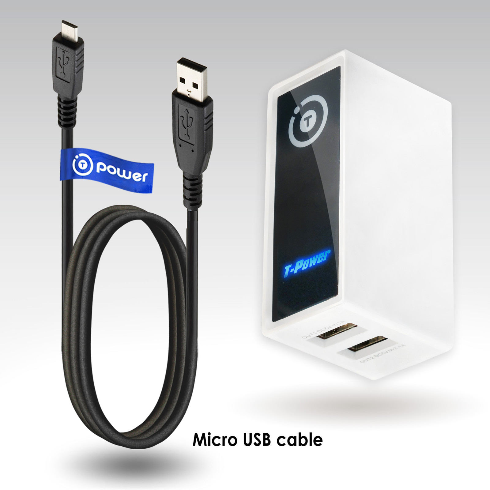 Dual USB Ports 5v 3.1-amp total for Barnes & Noble Nook Wi-fi Color Digital the