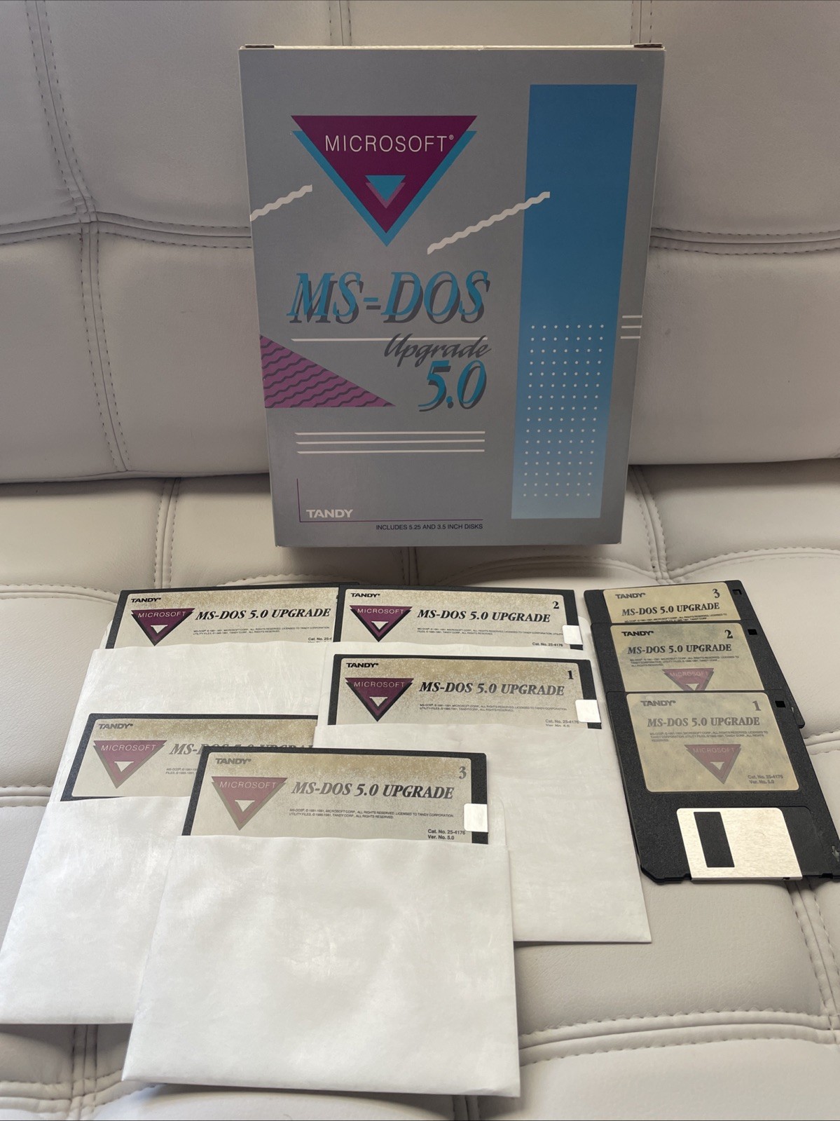 TANDY MS-DOS 5.0 Upgrade System on 5.25" & 3.25 Floppy Disks Rare Vintage CPU