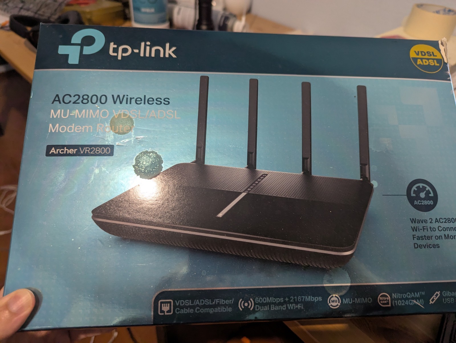 TP-Link Archer VR2800 AC2800 Dual Band MU-MIMO Modem Router VDSL/ADSL 4xGbE
