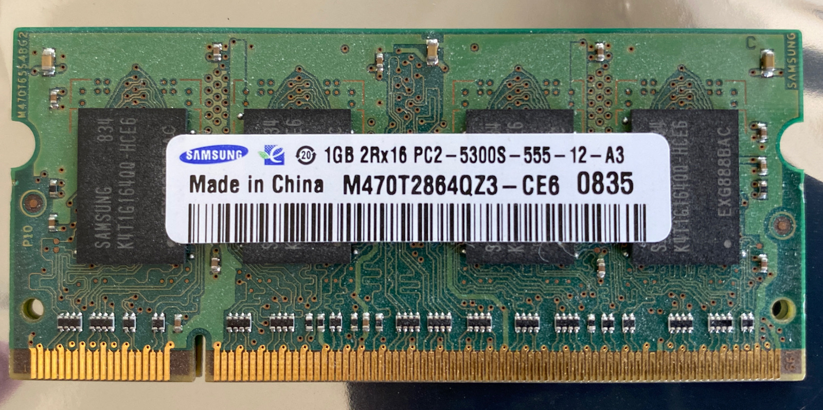Samsung 1 GB SO-DIMM 667 MHz DDR2 SDRAM Memory (M470T2864QZ3-CE6) TESTED