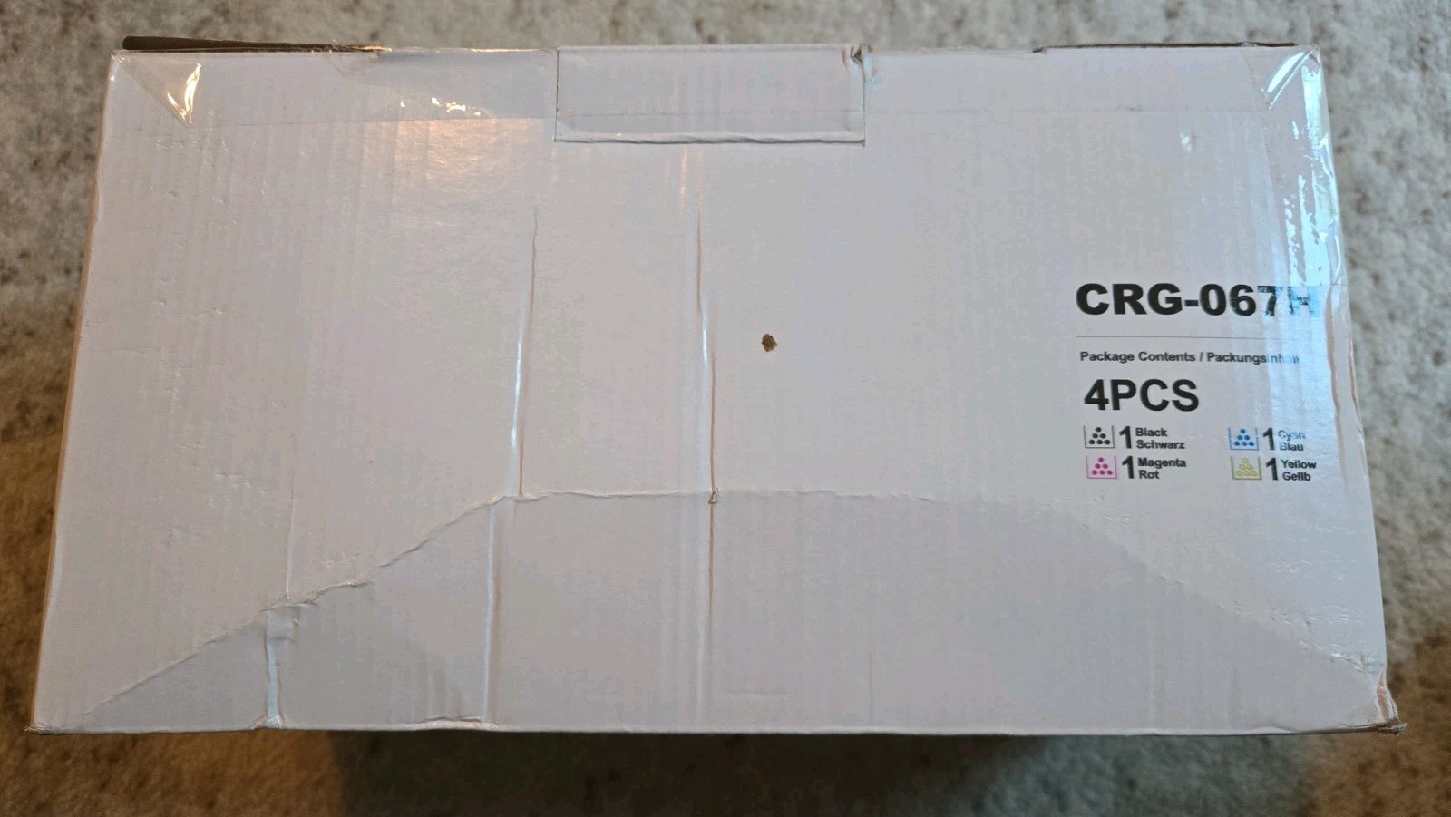CRG 067H Toner Set BK/C/M/Y for Canon (4 Pack) SEALED IN OPENED BOX