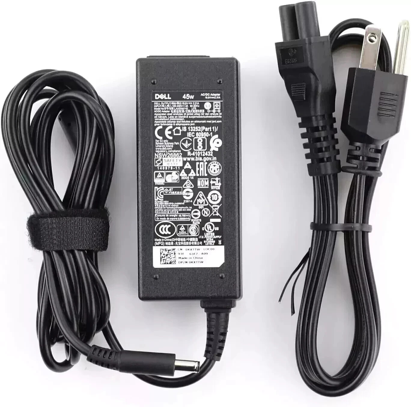 Genuine Dell 45W AC Adapter small tip (4.5mm) for Chromebooks Inspiron XPS