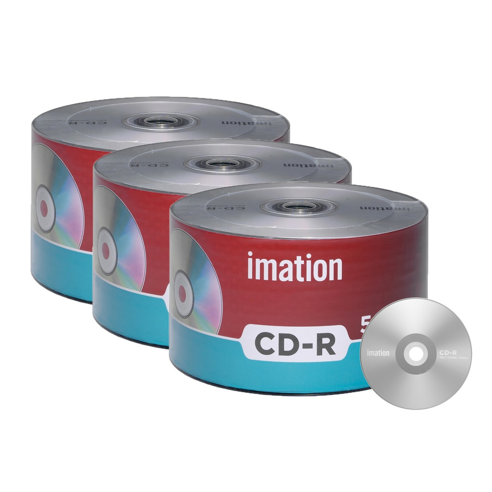 150 Pack Imation CD-R 52X 700MB/80Min Branded Logo Blank Media Recordable Disc