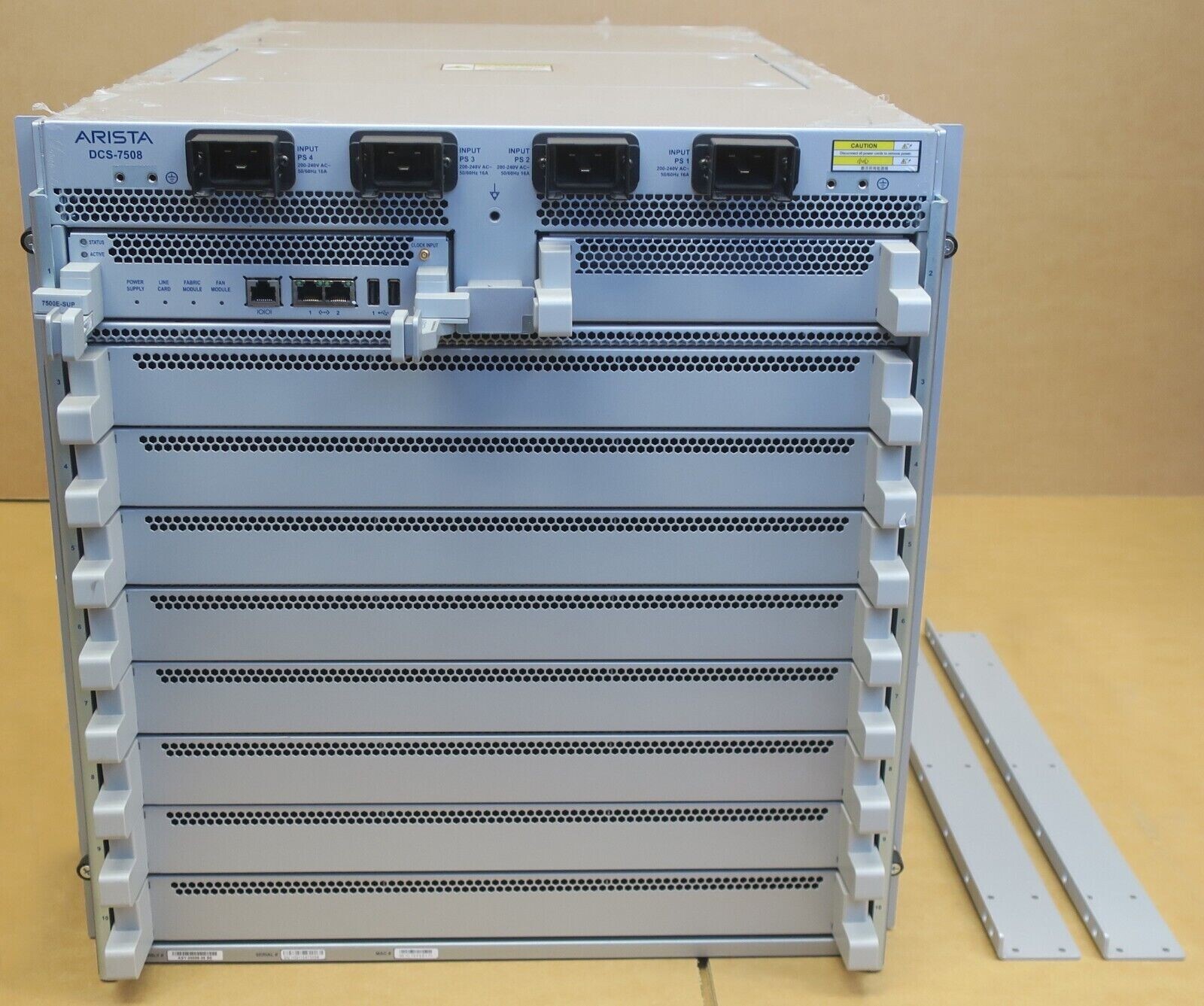 Arista DCS-7508 Data Center Switch Chassis 7500E-SUP 4x PWR-2900AC 6x 7508E-FM