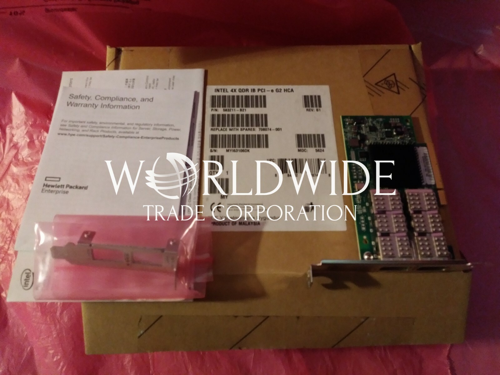 NEW HP 583211-B21, 708074-001  4X QDR PCI-e G2 QLogic InfiniBand Dual Port HCA