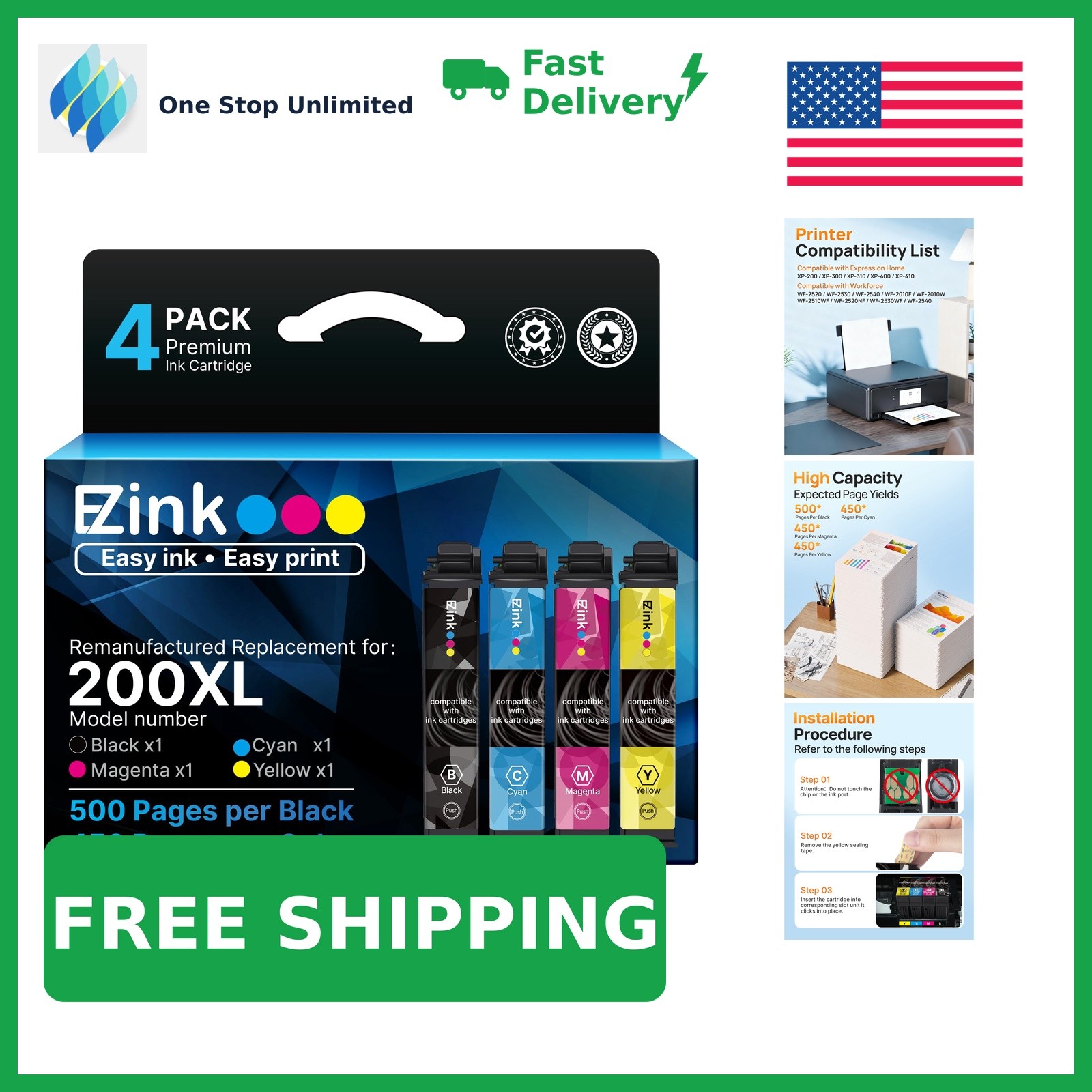 E-Z Ink Cartridges, Multicoloured