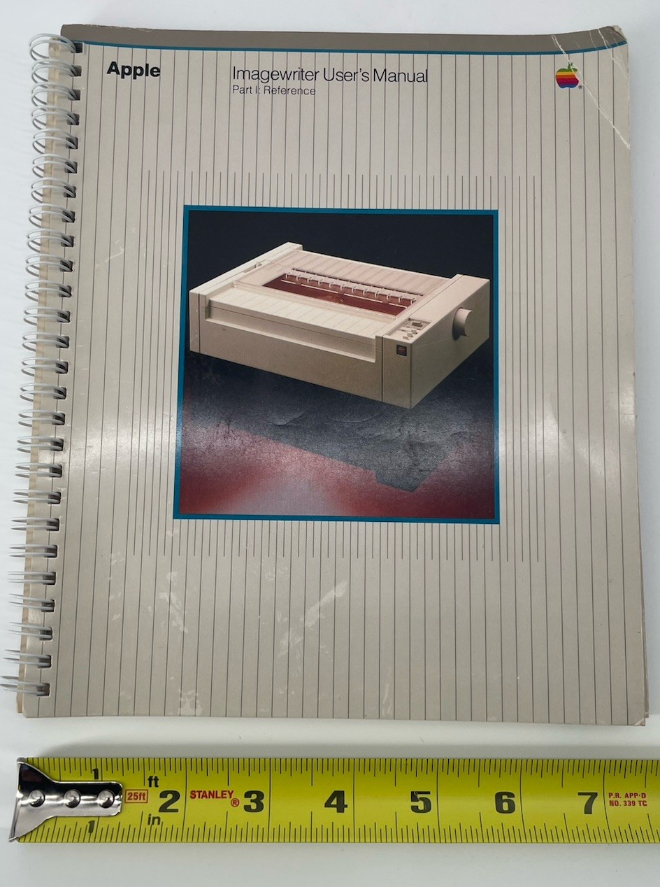 Vintage 1984 Apple ImageWriter User's Manual Part I Reference 030-0730-B Rainbow