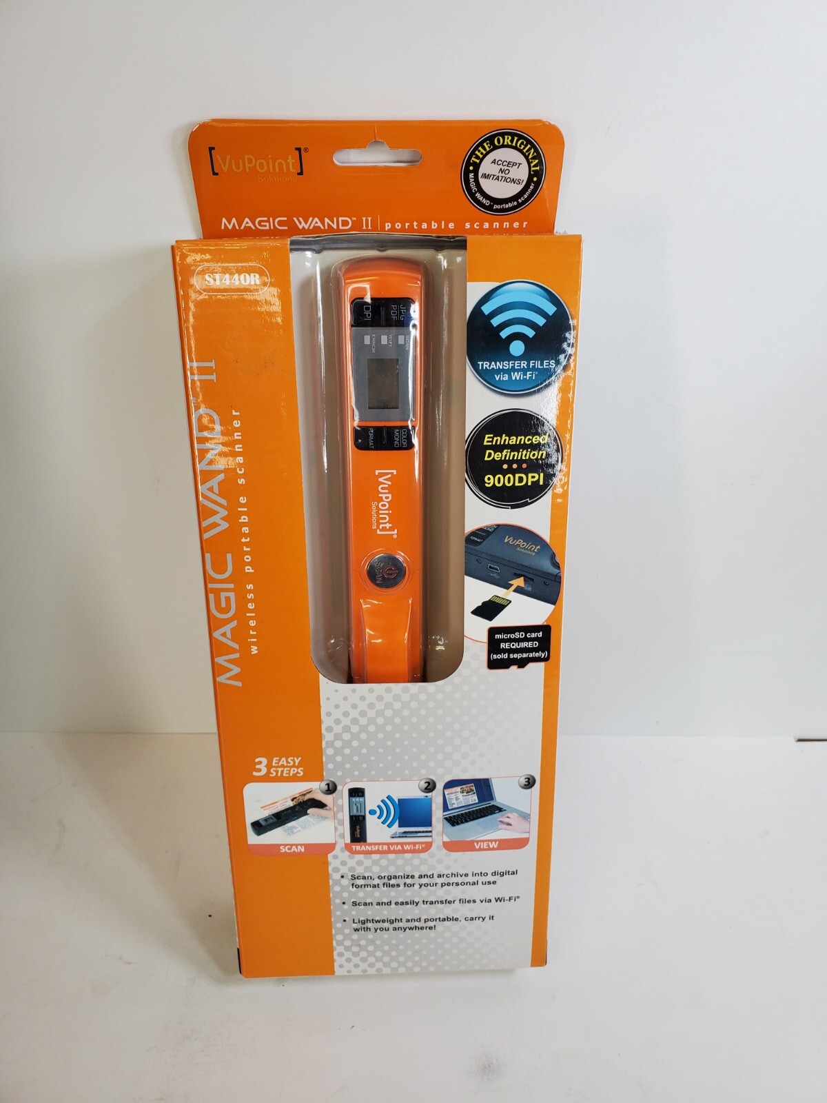 VuPoint Solutions Magic Wand II Wireless Portable Handheld Scanner Model ST440R