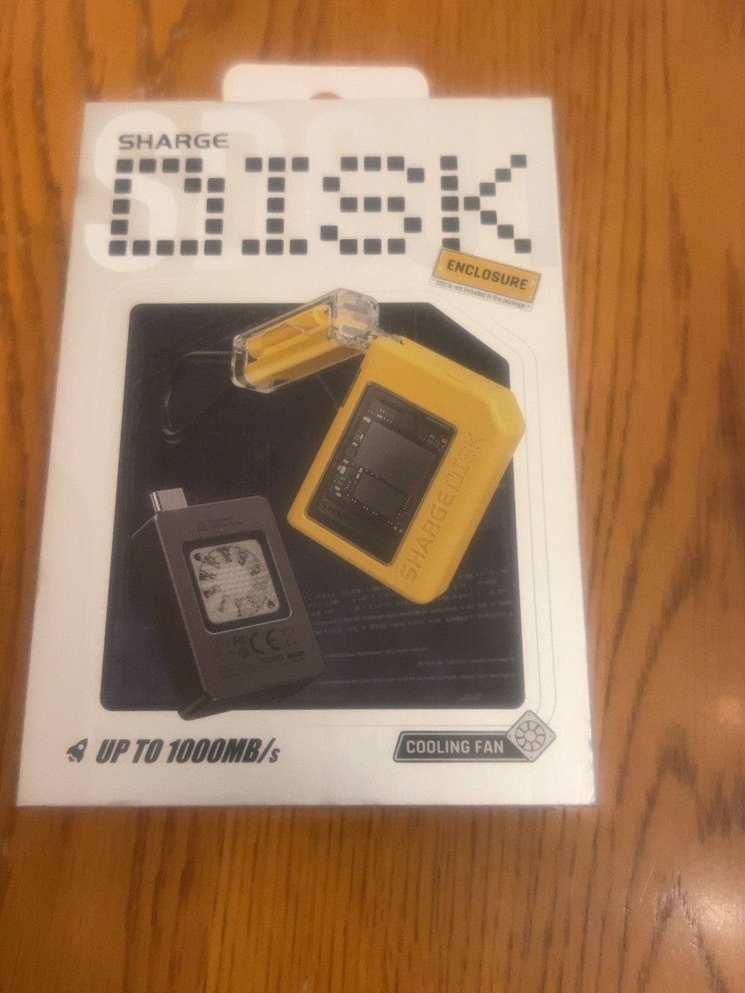 SHARGE Disk M.2 NVMe 2230 SSD Enclosure 10Gbps USB-C Cooling Fan Yellow No SSD