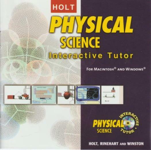 Holt Physical Science: Interactive Tutor PC MAC CD modules teaching tool program