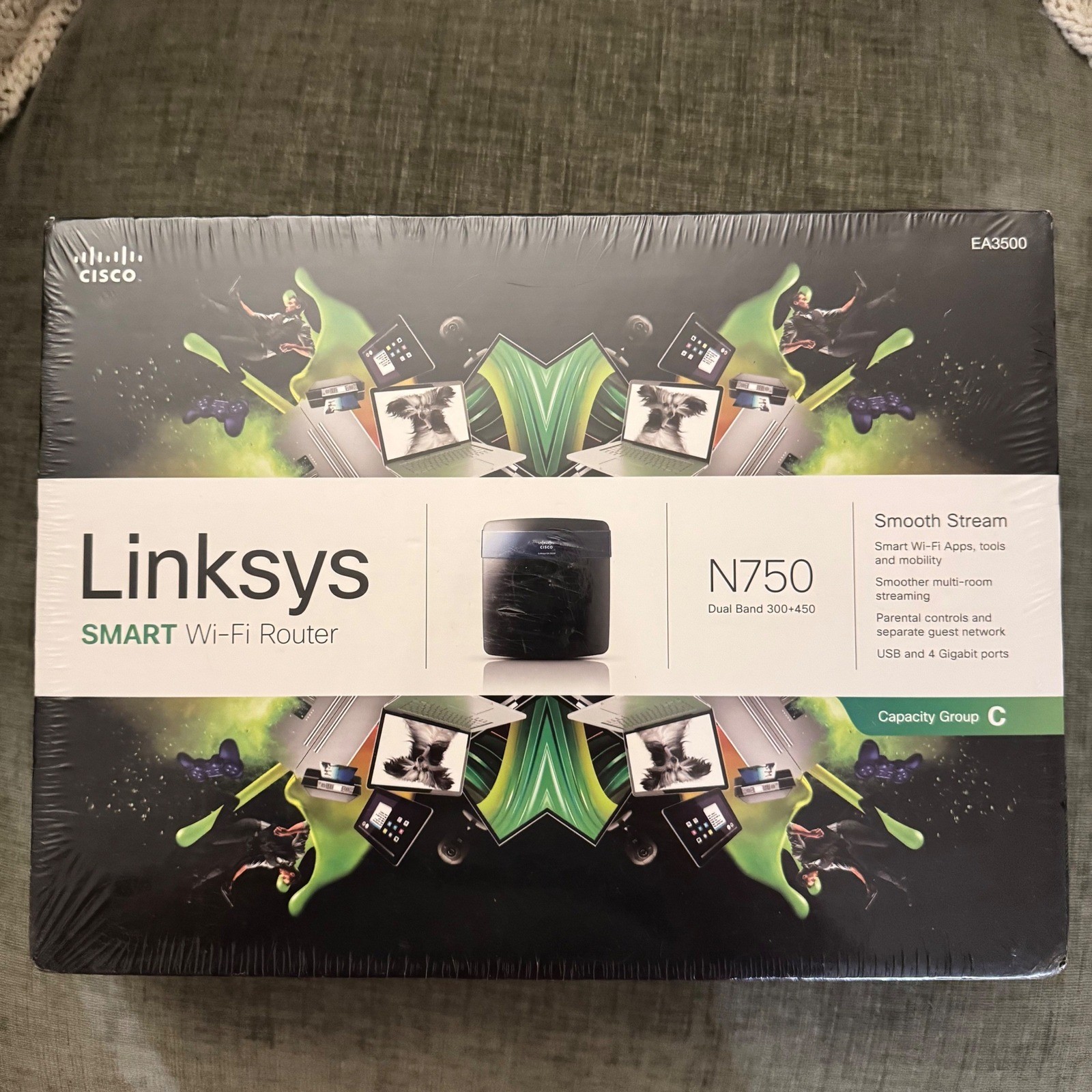 Linksys N750 Dual-Band Smart Wi-Fi Router EA3500 Brand New Sealed