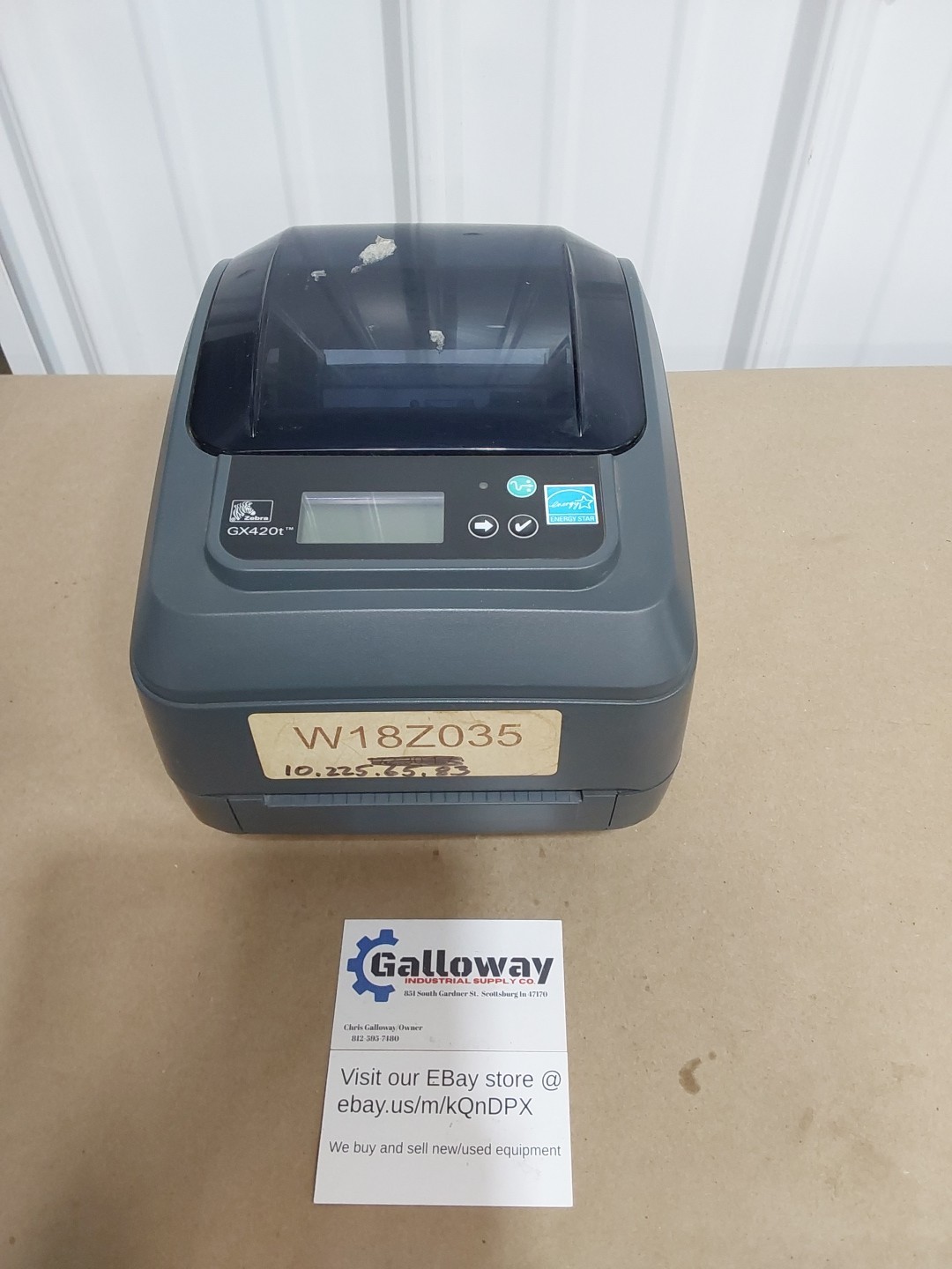 Zebra GX420t Thermal  Desktop Label Printer GX42-1024P1-000