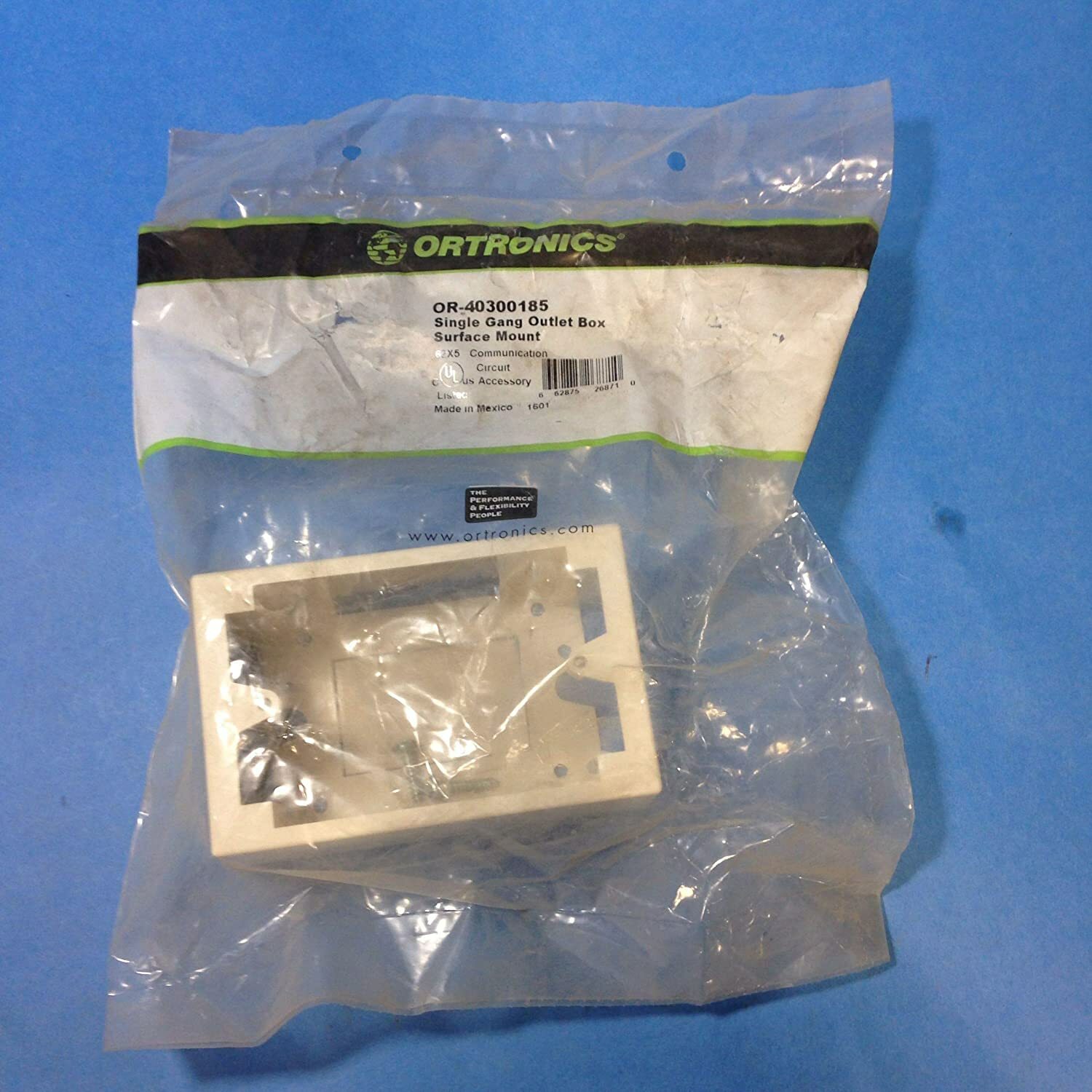 OR 40300185 ORTRONICS LEGRAND CLARITY SURFACE MOUNT BOX SINGLE GANG FOG WHITE
