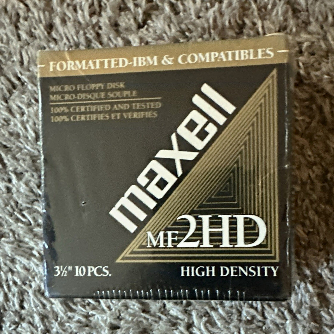 Maxell MF2HD 3.5" 1.44MB High Density Formatted Floppy Disks 10 Pack Sleeve