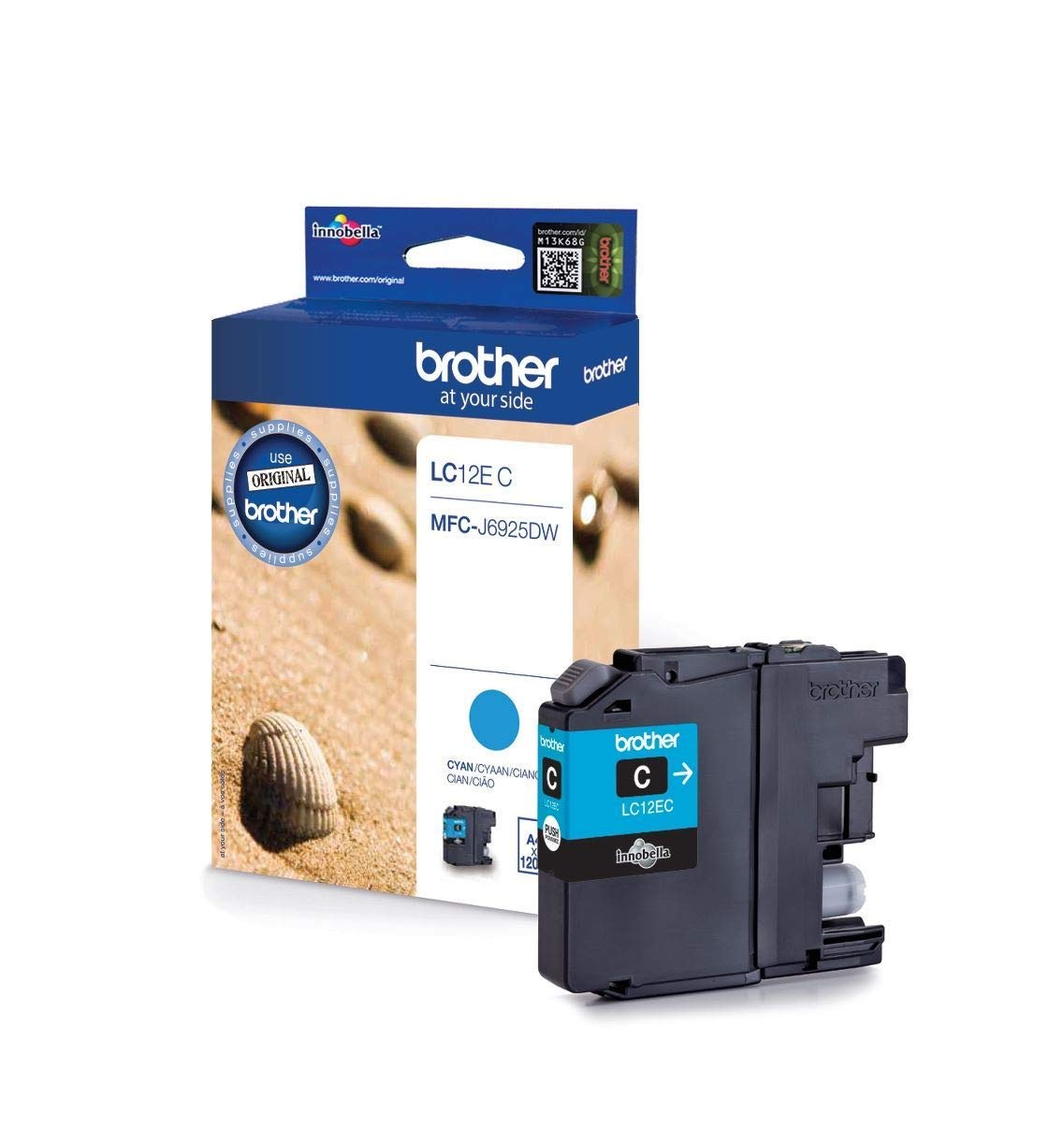 Brother LC-12EC Inkjet Cartridge, Cyan, Single Pack, Super High Yield, Includes