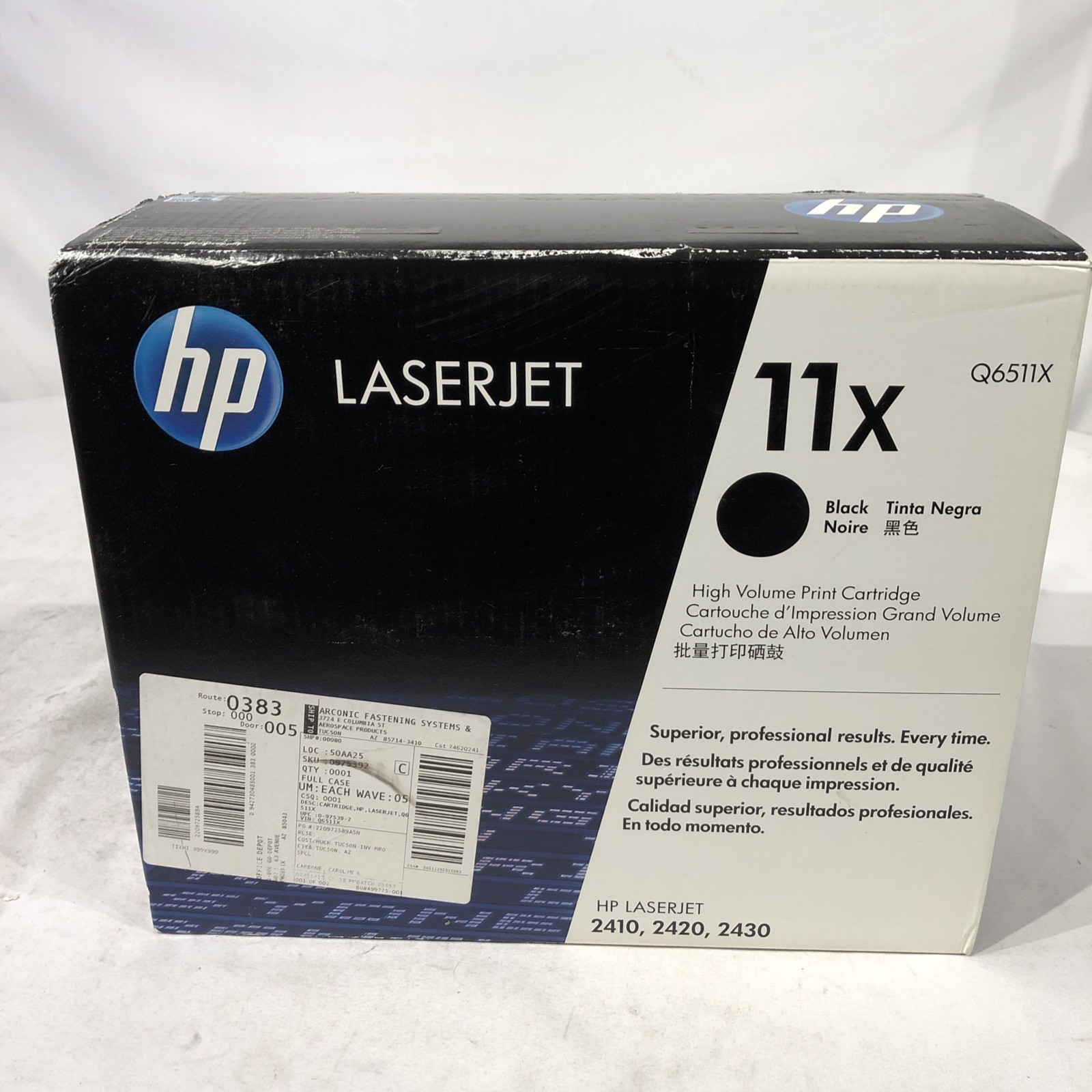 NEW Genuine HP 11X Q6511X High Capacity Black Toner LaserJet 2410 2420 2430