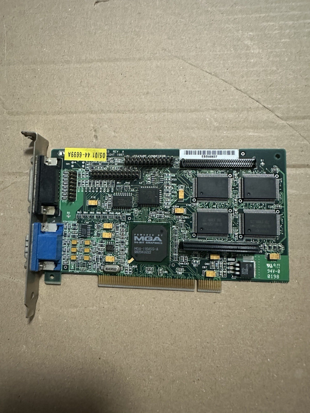 IBM RS/6000 pSeries PCI Graphics Card Matrox 09L5140 24L0018 Vintage