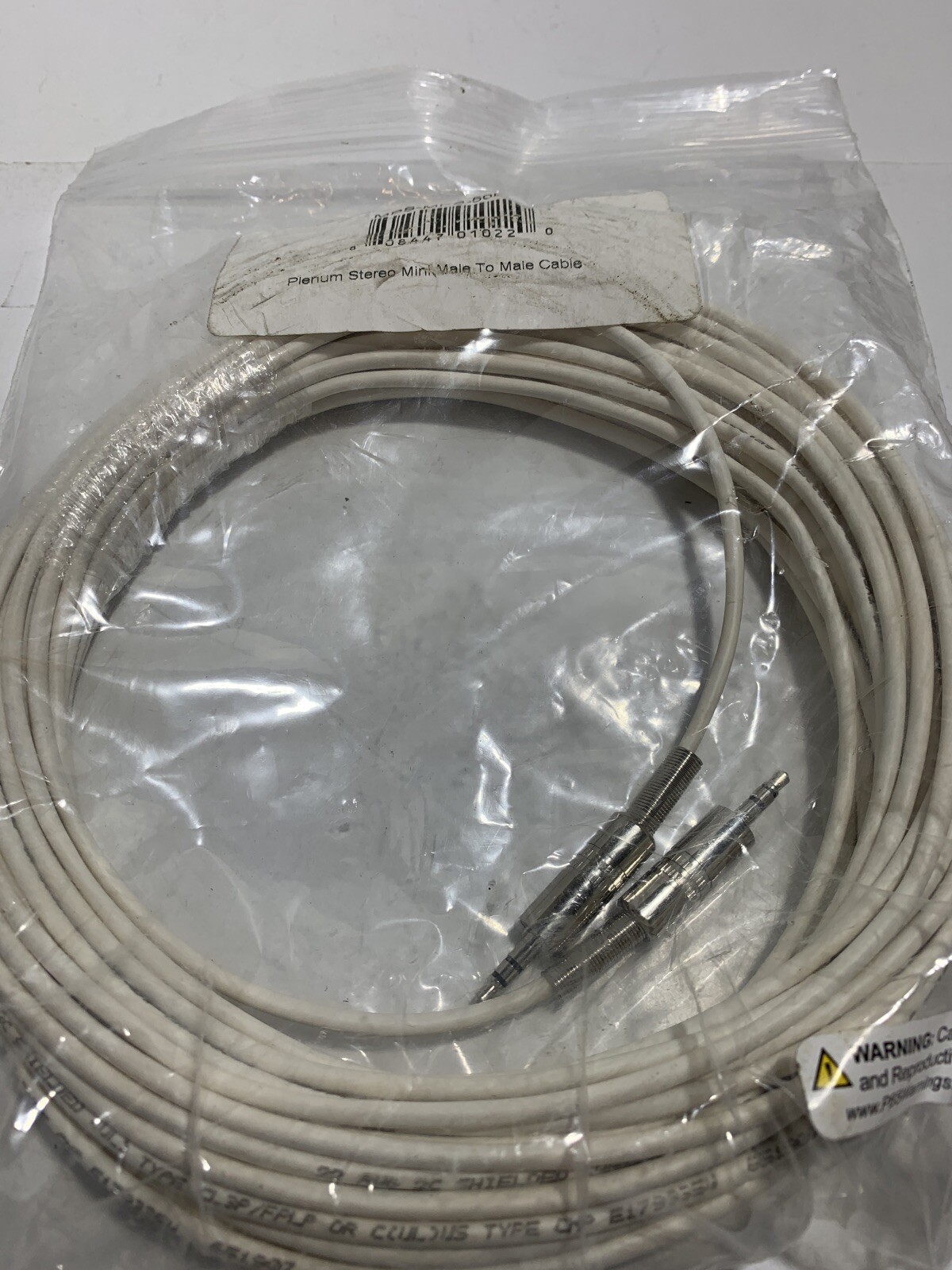 COMPREHENSIVE MPS-MPS-50P Plenum 3.5mm Stereo mini plug to plug audio cable 50ft