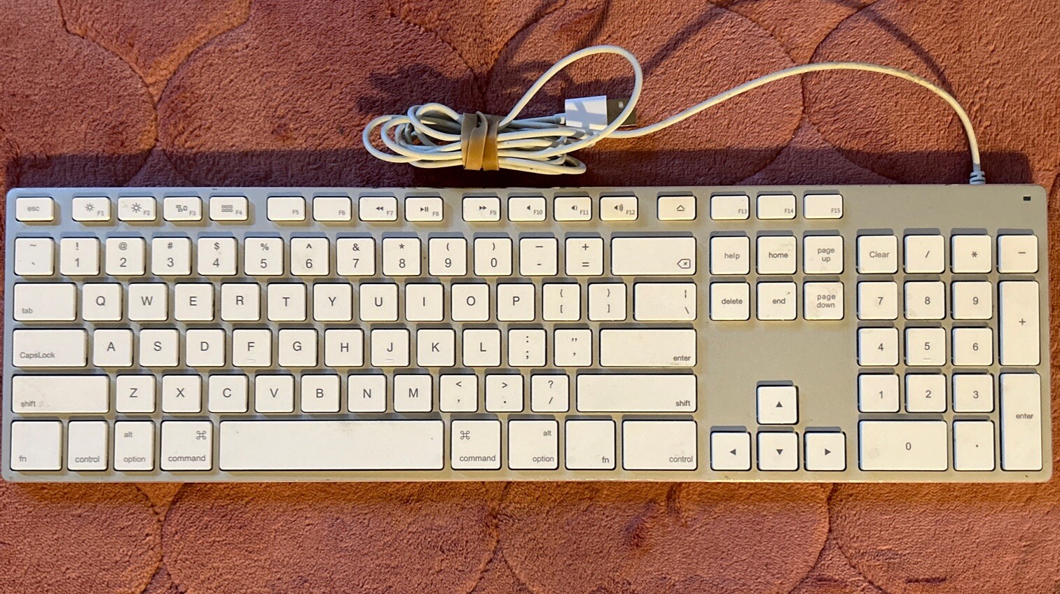 Wired Keyboard White And Silver 