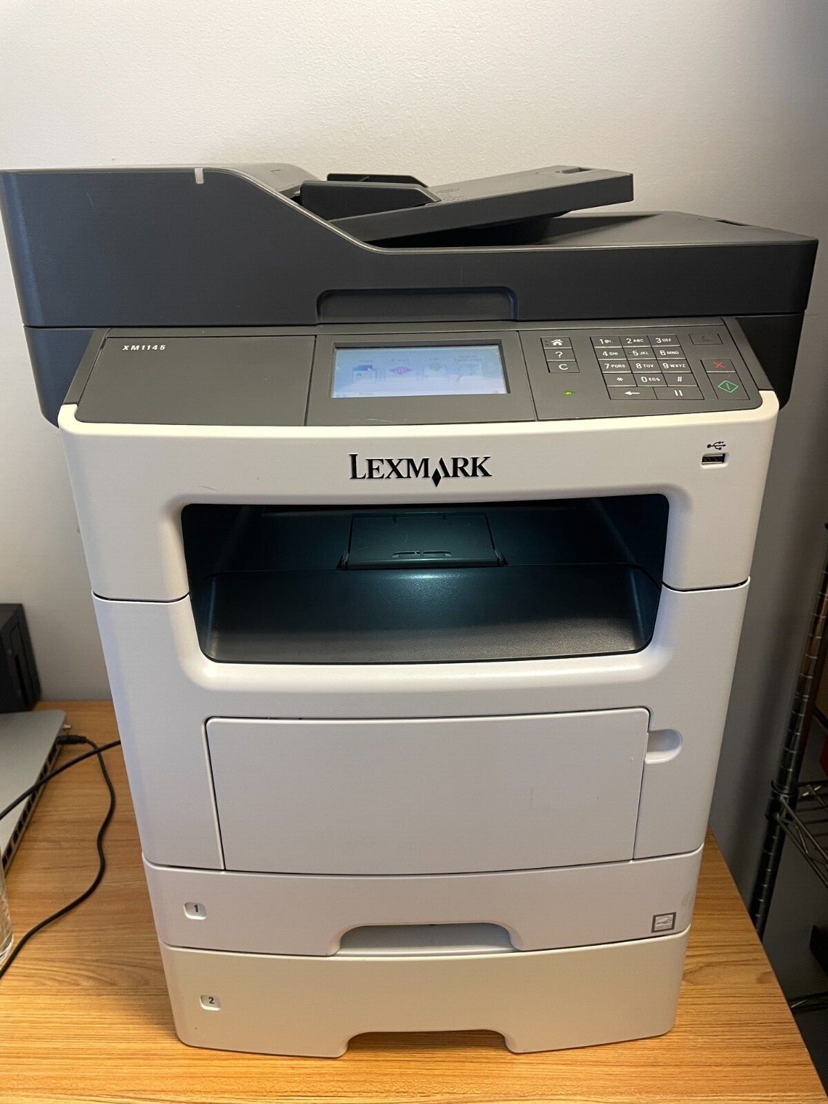 Lexmark XM1145 Multifuntion Laser Printer Copier Scanner Fax MFP 45PPM 16k Page 