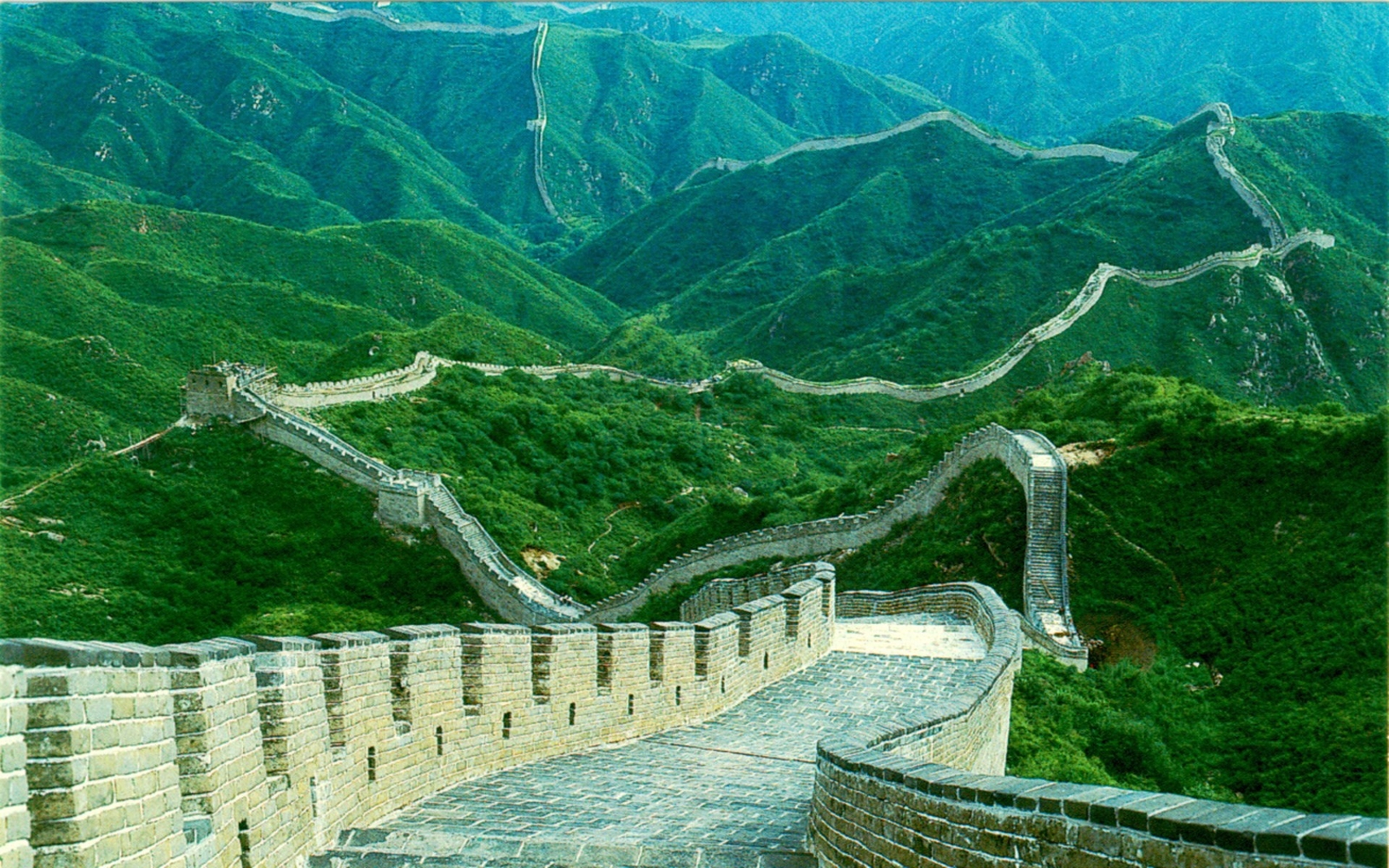 Landscape great wall of china hills architecture Custom Gaming Mat Desk