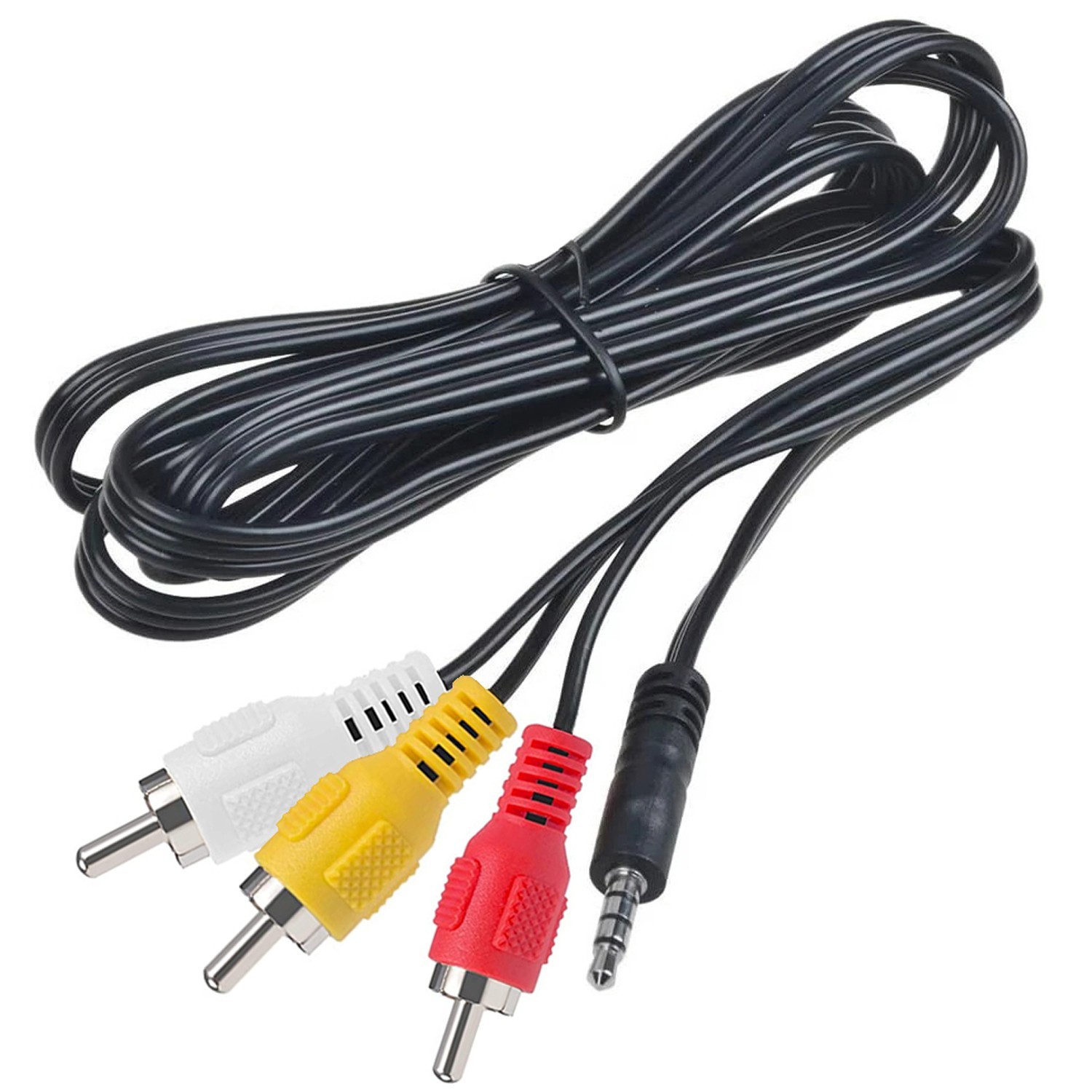 3 RCA AV TV Audio Video Cable For All Sony HandyCam DCR HDR CCD Series Camcorder
