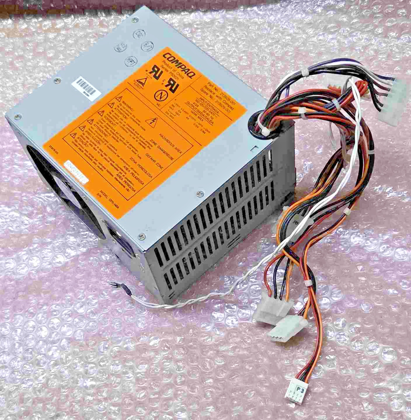 Tested Compaq Prolinea 5100 PS2021 power supply, 145W, 213929-001 213928-001