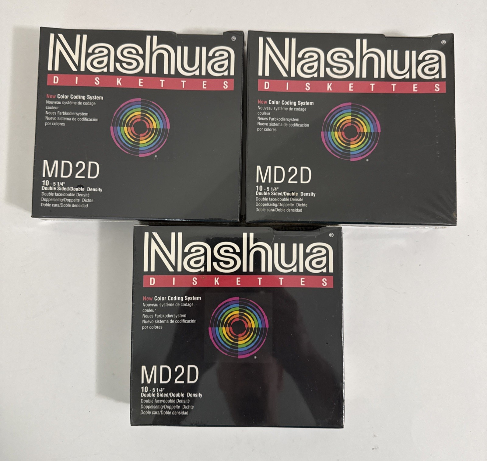 Lot of 3 Vintage 5.25” Floppy Disk Lot Verbatim Nashua MD2D 10 Pack New & Sealed