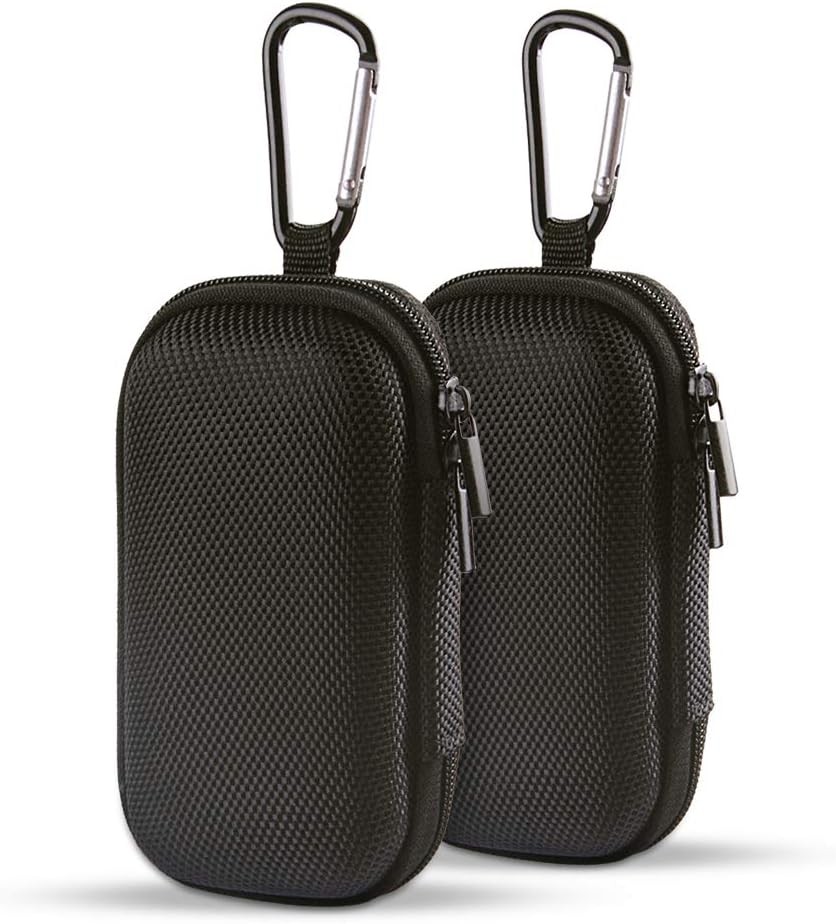 HOOTEK Durable MP3 Player Case, USB Flash Drive Case Bag Wallet, 2Pack Black 