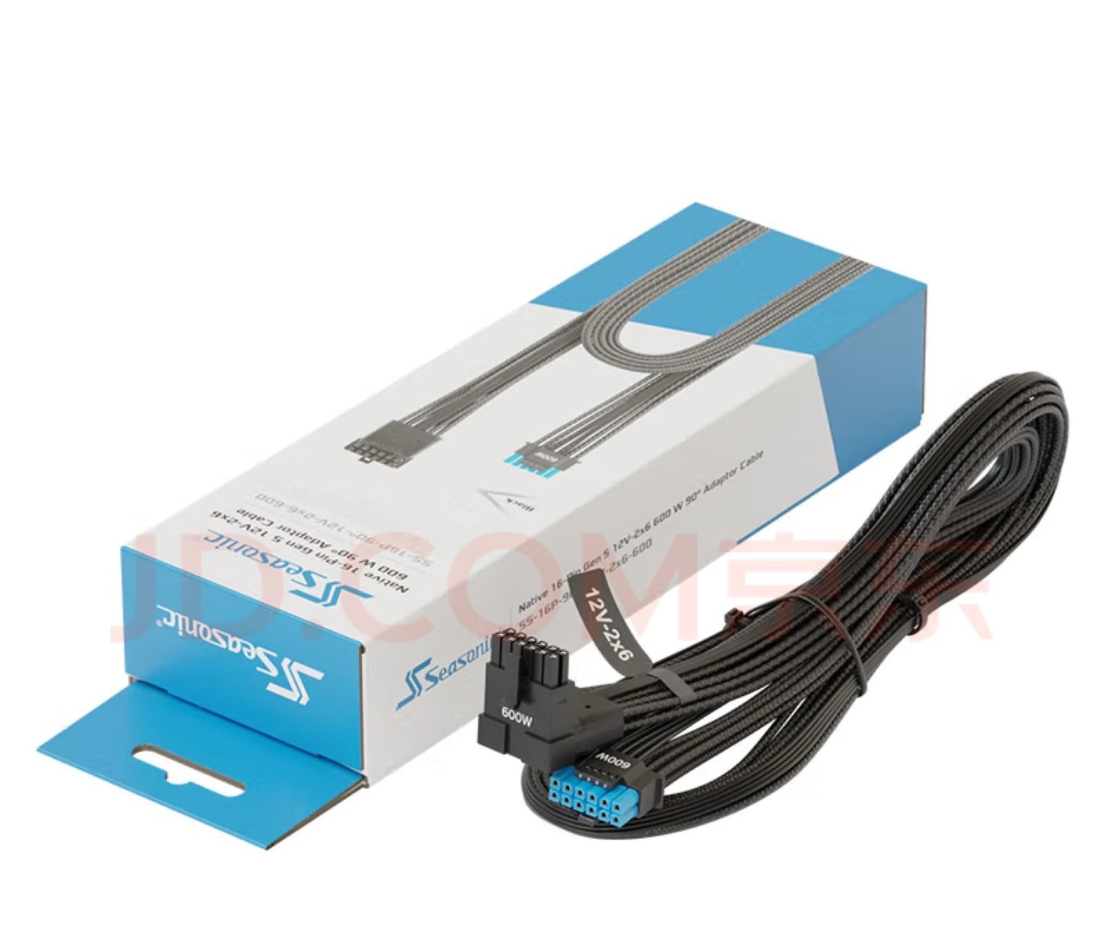 SEASONIC 90° 12V-2x6 16-Pin Power Cable for 40 Series GPU​ 