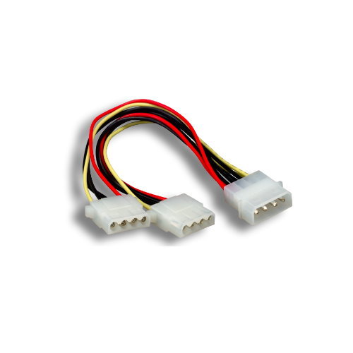 Lot 10pcs 4-Pin Molex Male to 2X 4 Pin Molex Female IDE Y Power Cable Adapter 8"