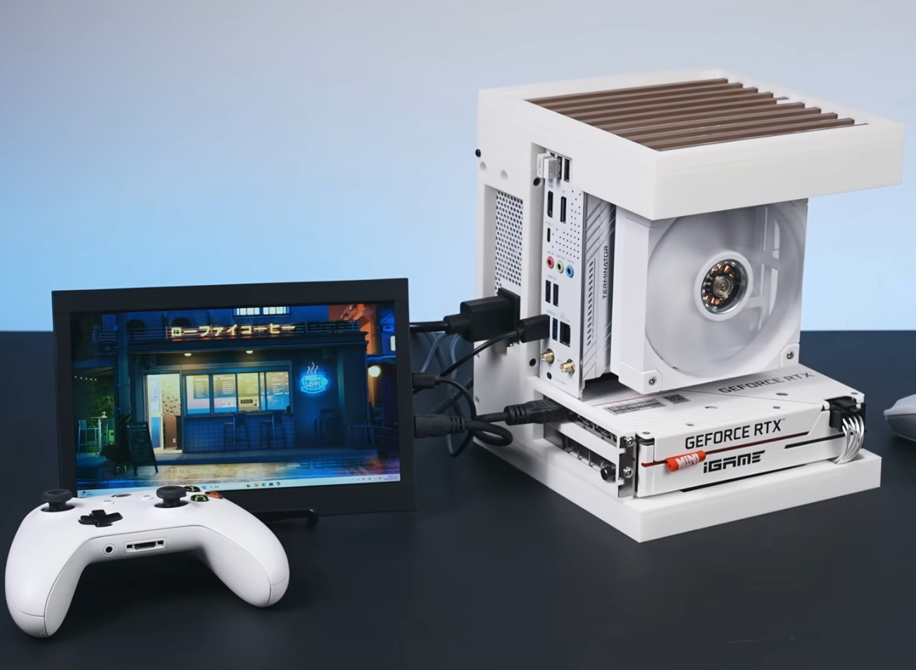 Unique ITX case, Open Computer Case, 3D printed PC case, SFX power supply,Compat