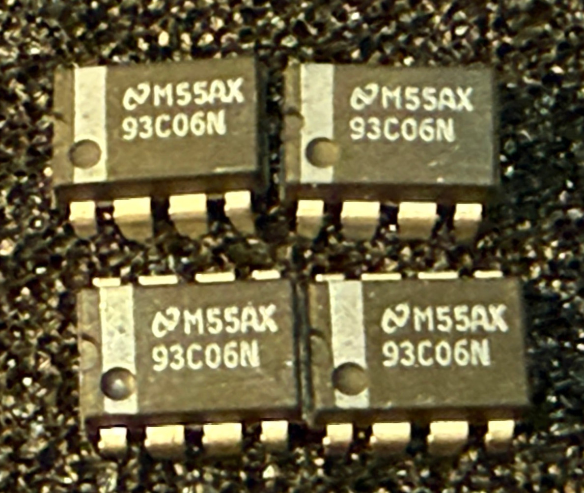 93C06N M55AX NSC 93C06 256Bit Serial CMOS EEPROM 8PIN DIP VINTAGE NEW RARE QTY-1