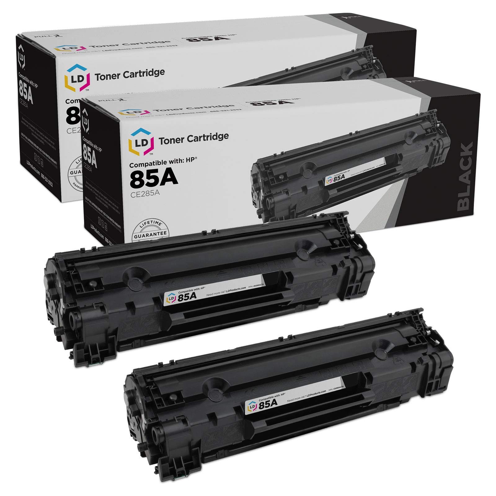 LD Comp Replacements HP 85A CE285A 2pk Blk M1132 M1212 M1217 P1102 P1102