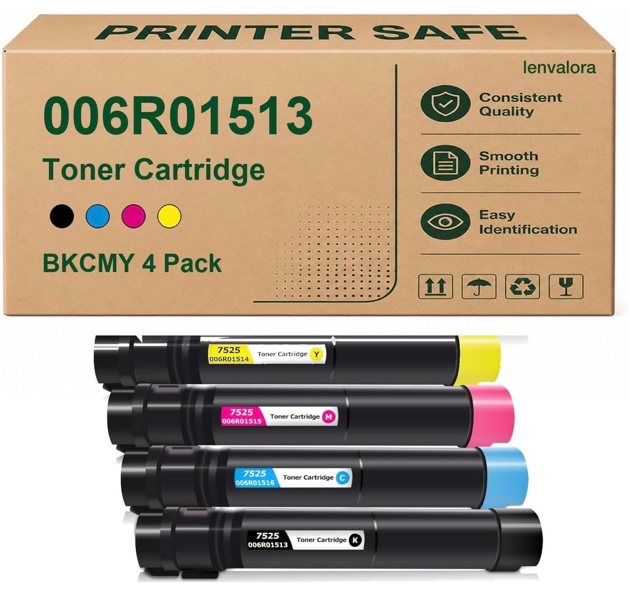 7525 Toner Cartridge Set for Xerox WorkCentre 7525 7530 7535 7545 7556 7830 7835