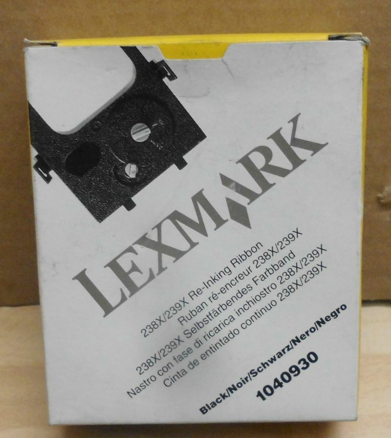 Lexmark 1040930 Re-Inking Ribbon for 238X 239X Series Ribbon Black Original Packaging B