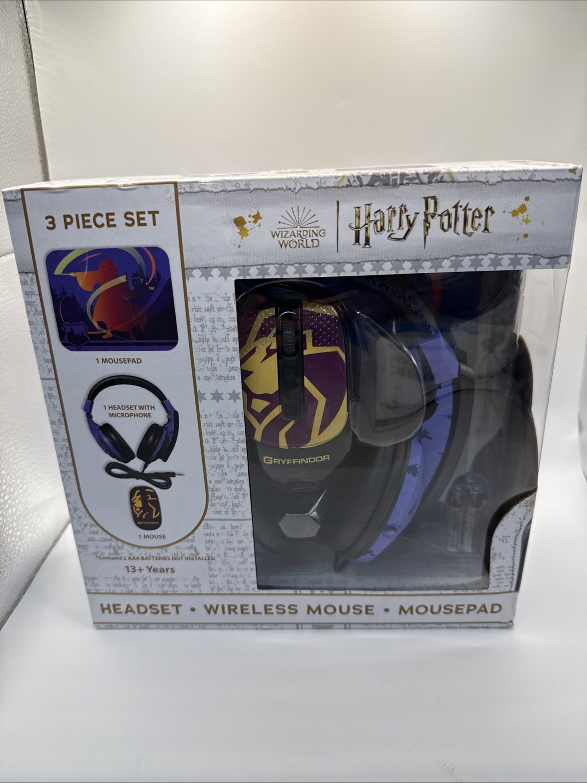 Harry Potter Headsets with Microphone, Wireless Mouse & Mousepad Set New
