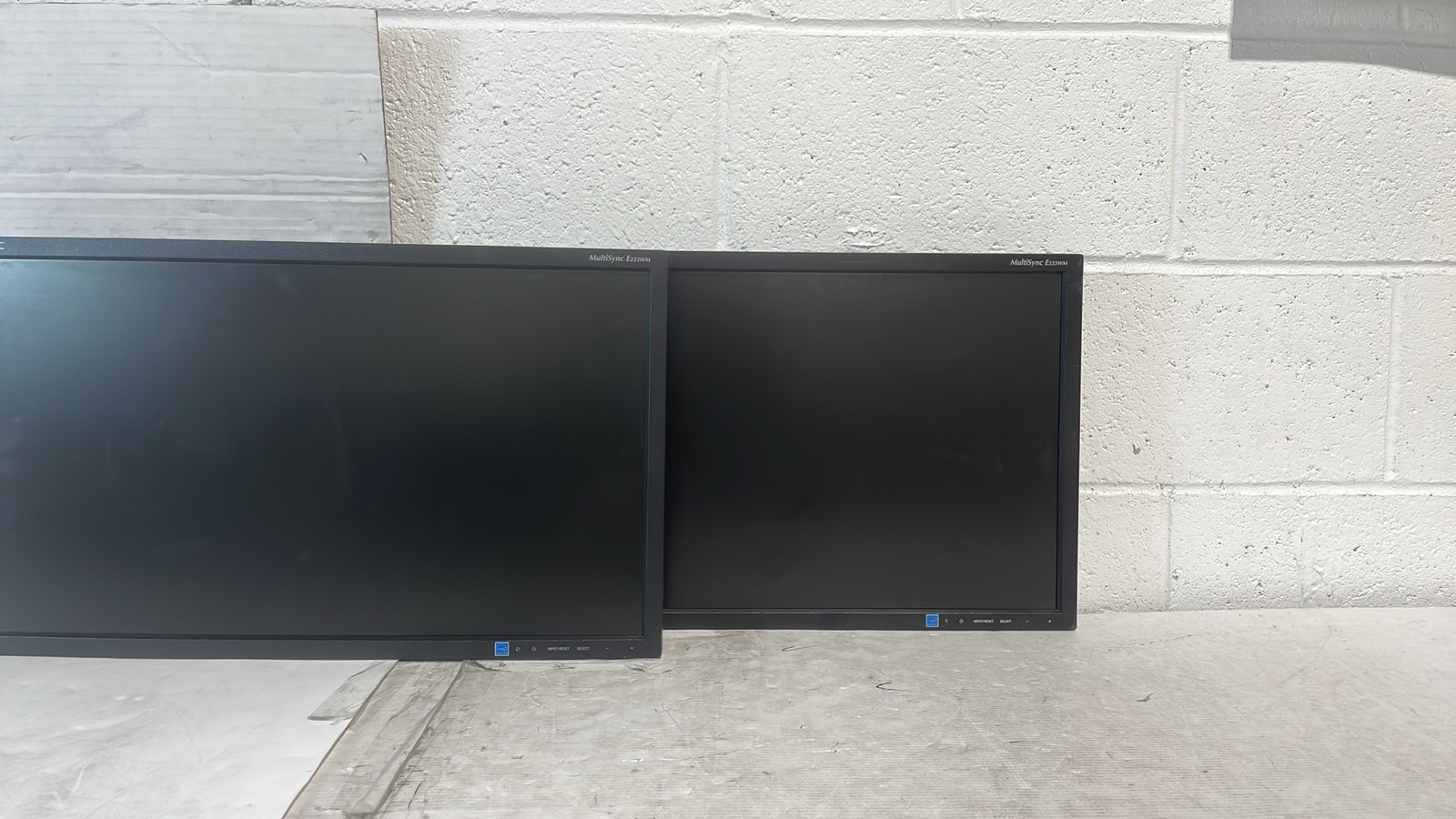 NEC MultiSync E233WM-BK 2016 23" Full HD 1080p LED Monitor Black Lot of 2
