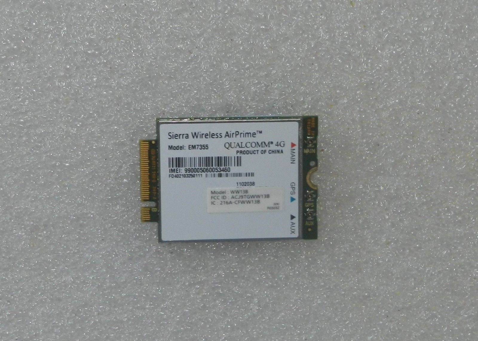 Panasonic Toughbook GOBI 5000 EM7355 Sierra Wireless AirPrime M.2 4G WWAN cards