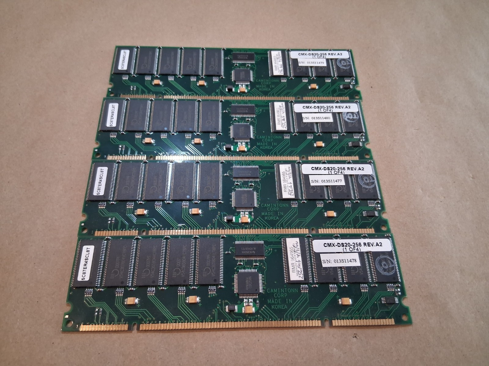 Lot of 4 Compaq HP DEC 256Mb  DS20  AlphaServer AlphaStation CMX-DS20-256 REV.A2
