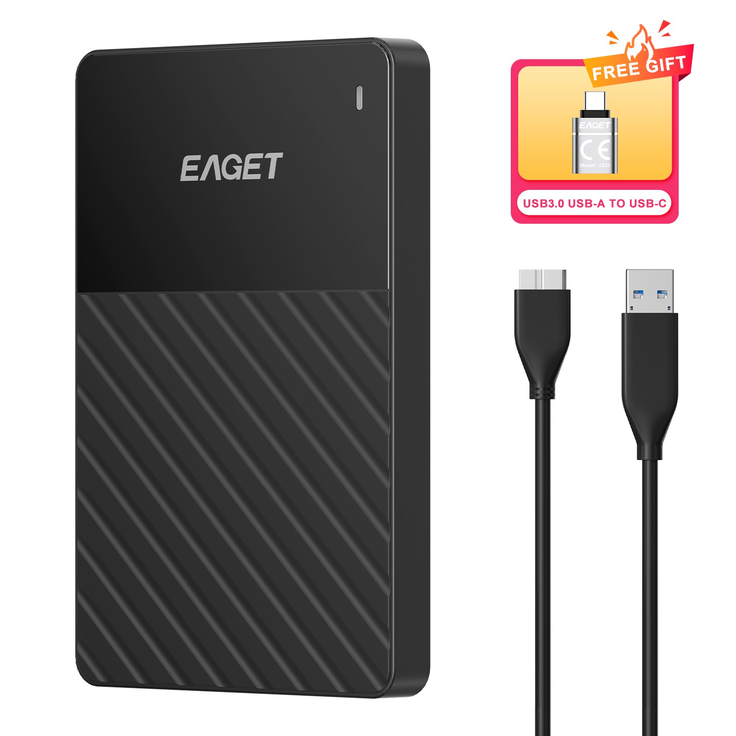 EAGET 500GB Portable External Hard Drive HDD USB 3.0 for PC, Mac, Laptop, Xbox