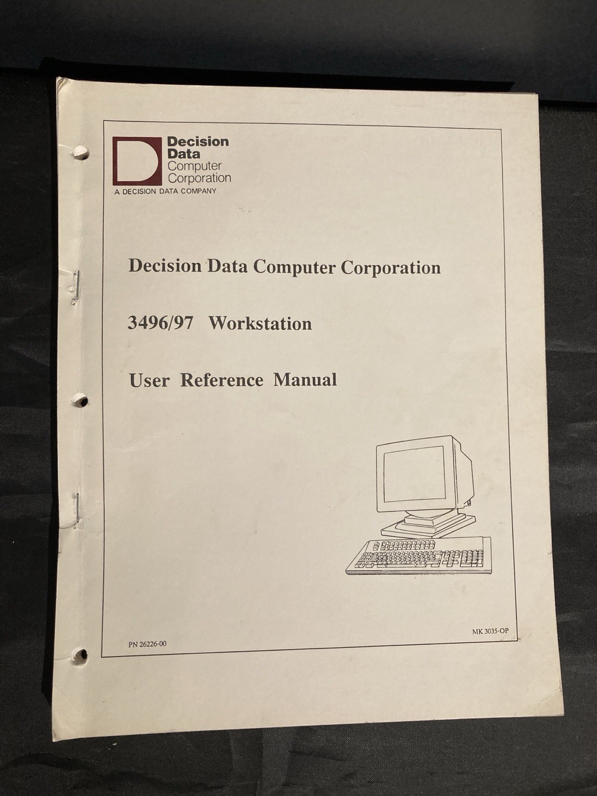 Decision Data Computer Corporation 3496/97 Workstation User Reference Manual