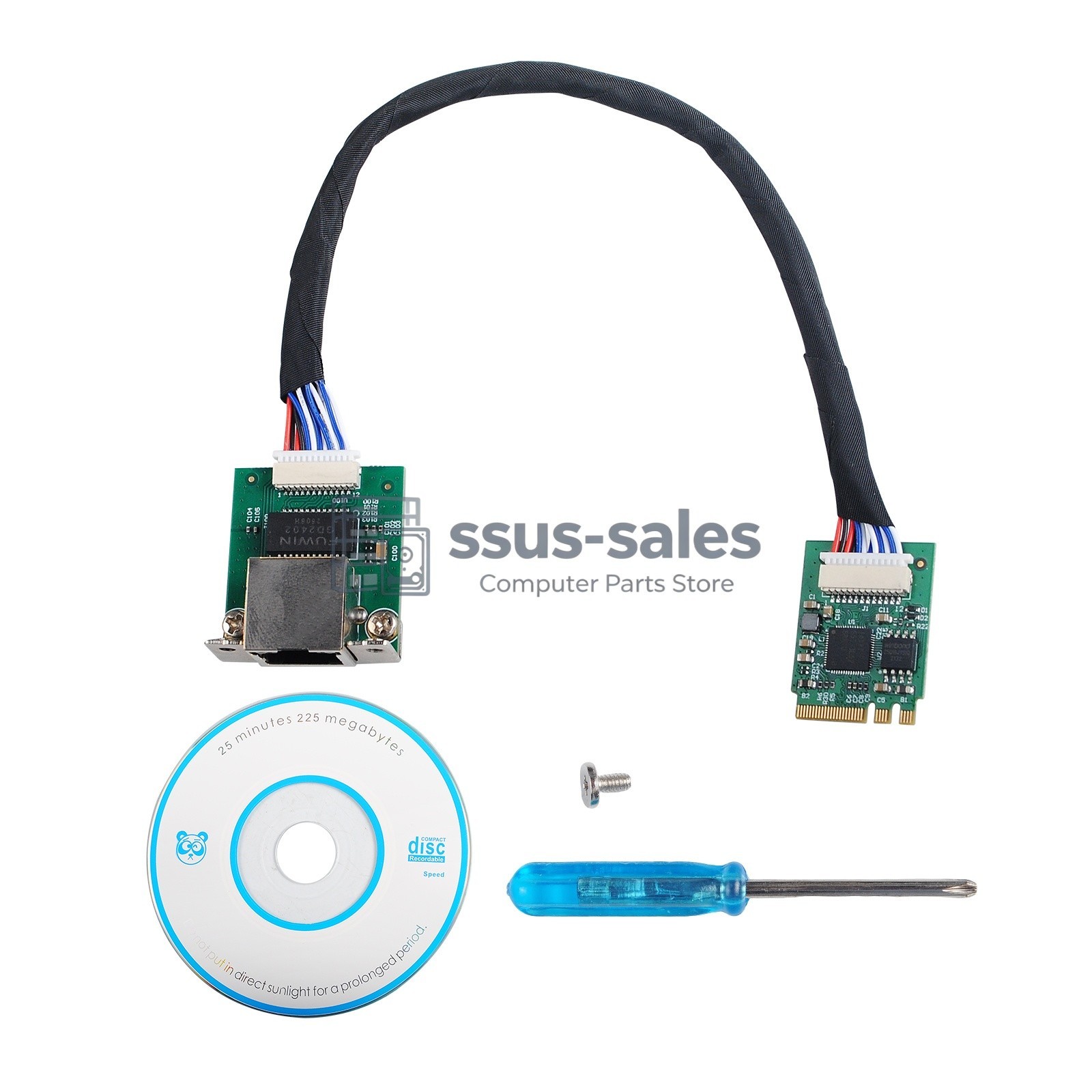 Intel I226-V M.2 A+E Key 2.5G Ethernet Adapter Industrial Card COM Port Bracket