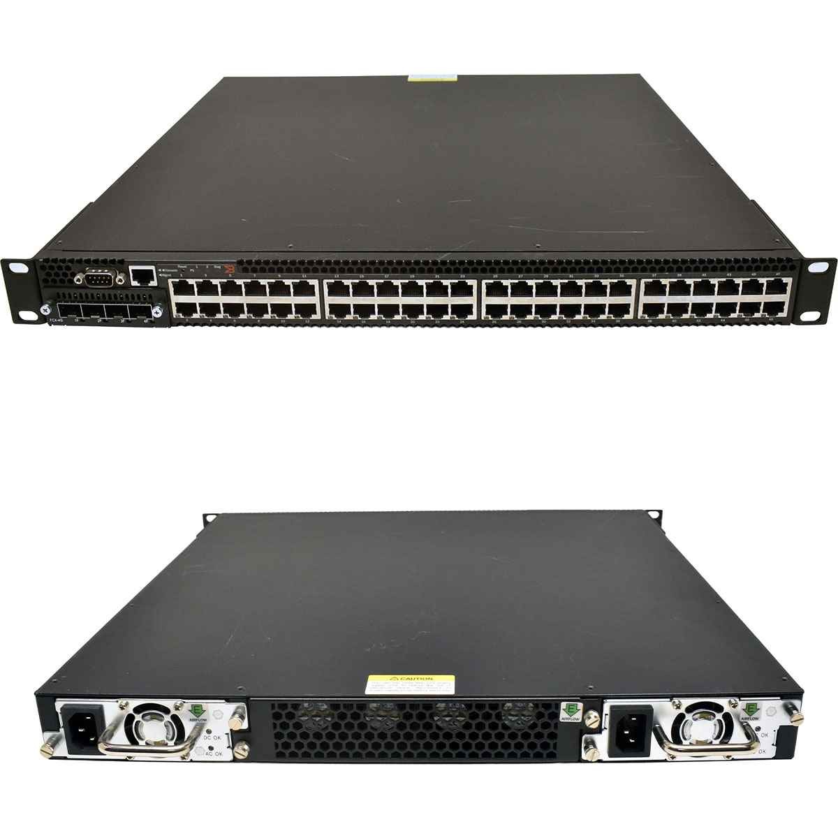 Brocade Fastiron FCX648S 80-1002392-XX 48-Port RJ-45 Switch + Modules FCX-XG 2xCX4