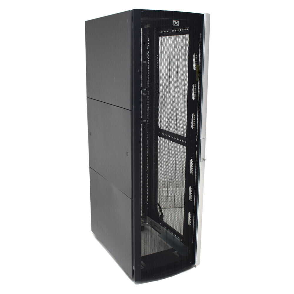 HP 10642G2 Server Cabinet 42U Rack Rolling Enclosure 383573-001 Black w/ Key