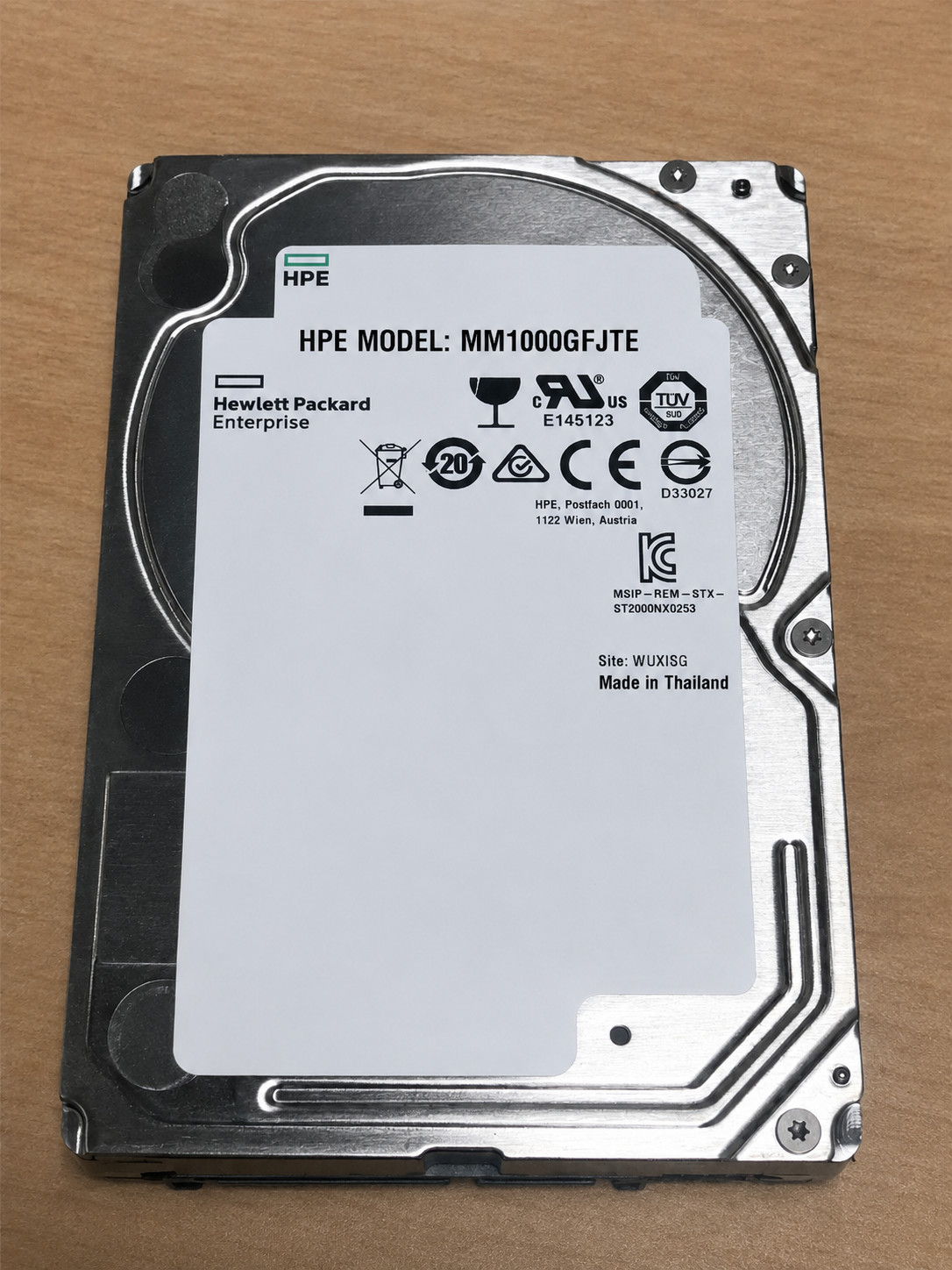 HEWLETT PACKARD ENTERPRISE (HPE) MODEL: MM1000GFJTE
