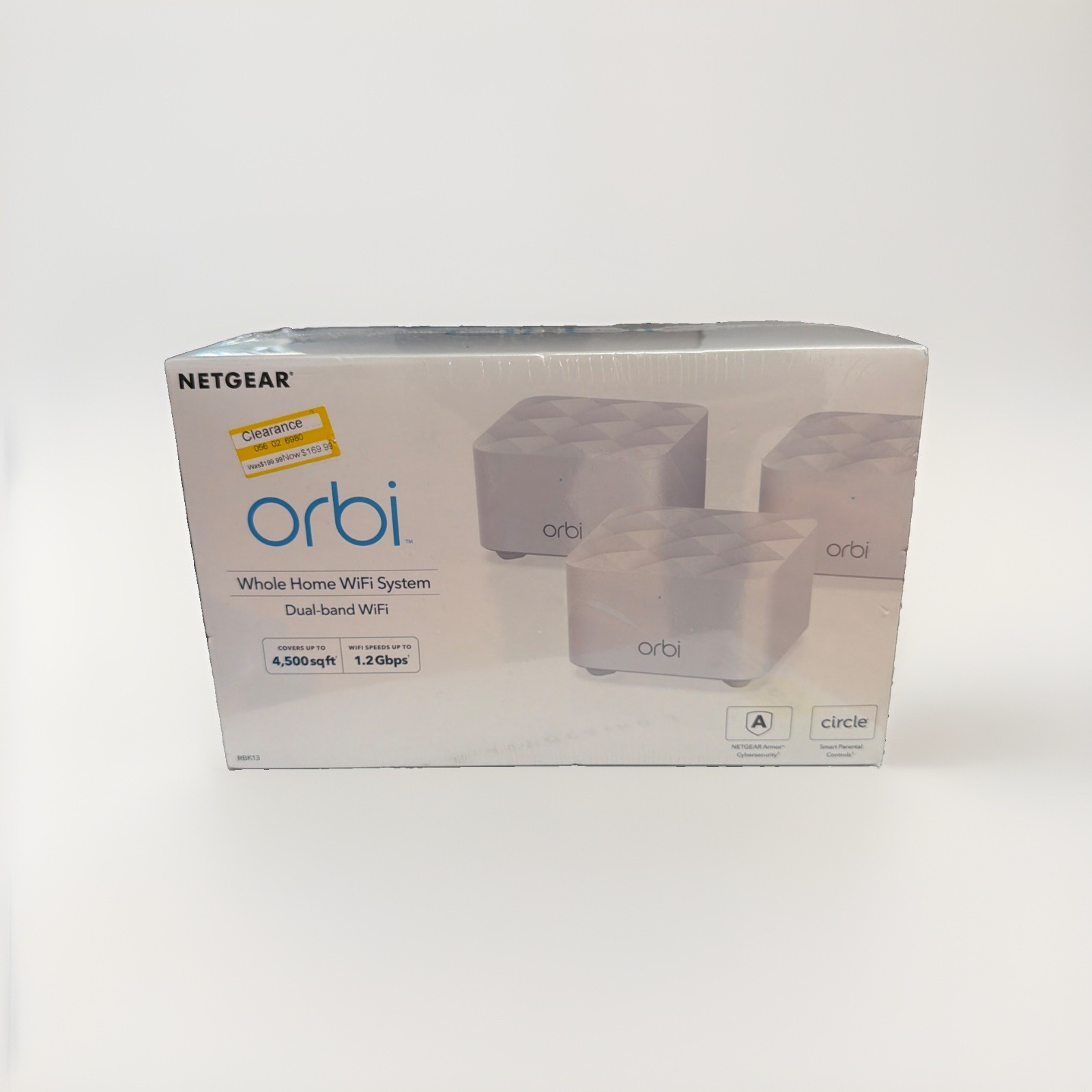 Netgear Orbi Tri-band Whole Home Mesh WiFi  System AC1200 (RBK13-100NAS) - New