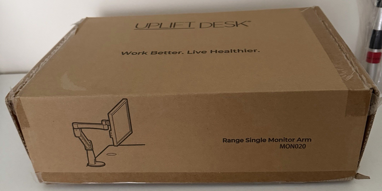 UPLIFT Desk Single Monitor Arm Stand - MON020 V2 Gray NEW SEALED