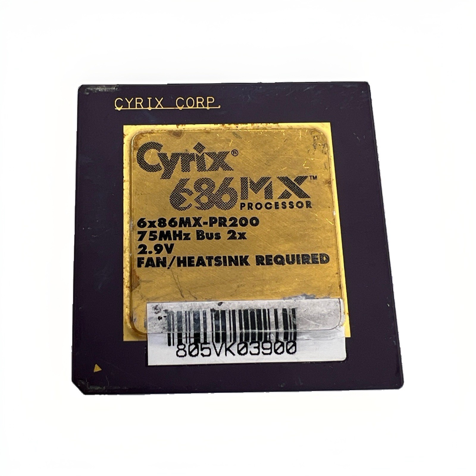 Cyrix 6x86MX PR200 Gold Ceramic CPU 75MHz Socket 7 Processor 6x86MX-PR200