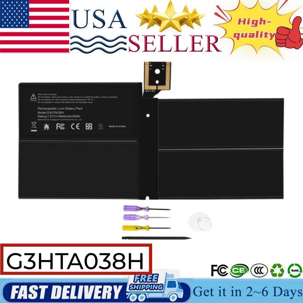 For Microsoft Surface Pro 5th Gen 1796 Replacement G3HTA038H Battery + Tool